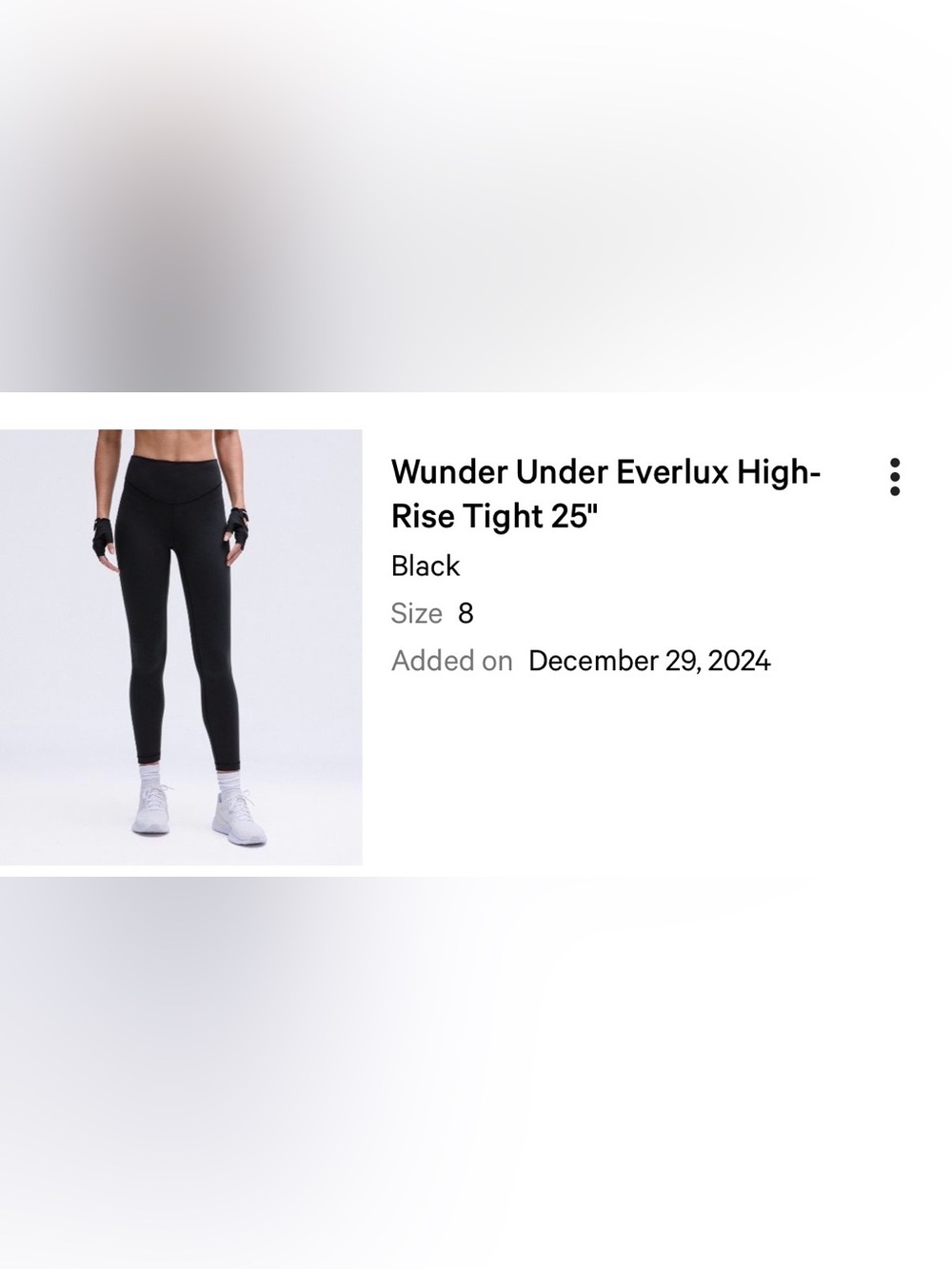 lululemon athletica Wunder Under Everlux High-Rise Tight 25" - Black